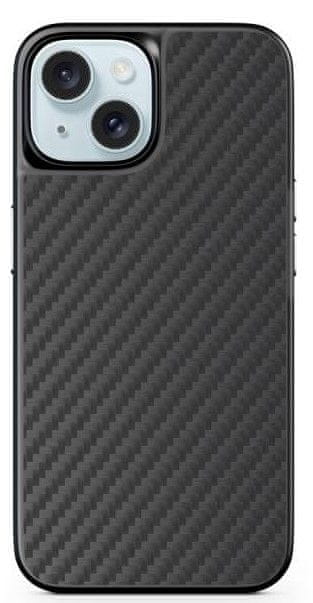 EPICO Mag+ Hybrid Carbon kryt prr iPhone 15 Plus s podporou MagSafe 81210191300001 - čierny